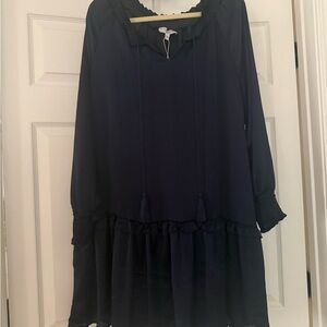 Hayden Navy Long Sleeve Dress